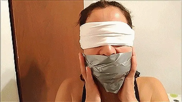 Self-Gagged Latina Step-Mom In Her First Gag Talk Video