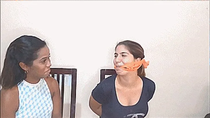 Real Life Roommate Gagged For The First Time!