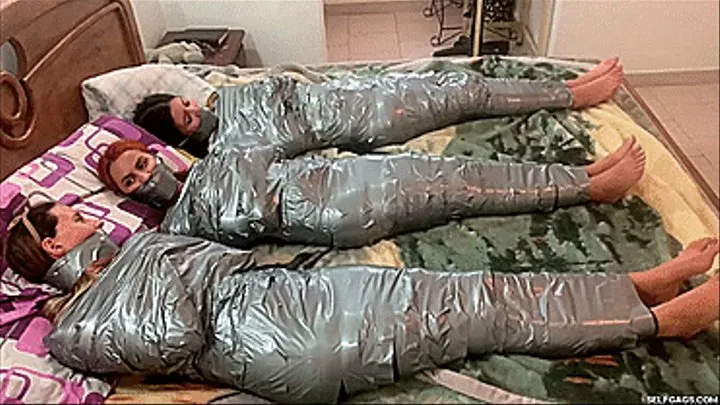 Mary, Laika & Khloe in: The Cursed Egyptian Amulet Turned All Three Friends Into Barefoot Wrapped Up Duct Tape Mummies!