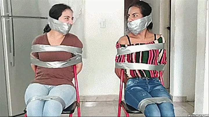 Laura, Wendy, Katherine & Maria in: Arguing Stepsisters Effectively Gagged By Stepmom And Her Best Friend!