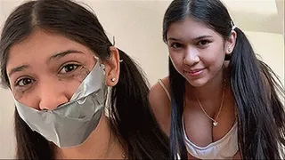 Mary & Alexa in: Duct Taped Babysitter Frustrated As Fuck: The Music-Listening Cleaning Girl Couldn't Hear Me Scream For Help!!!