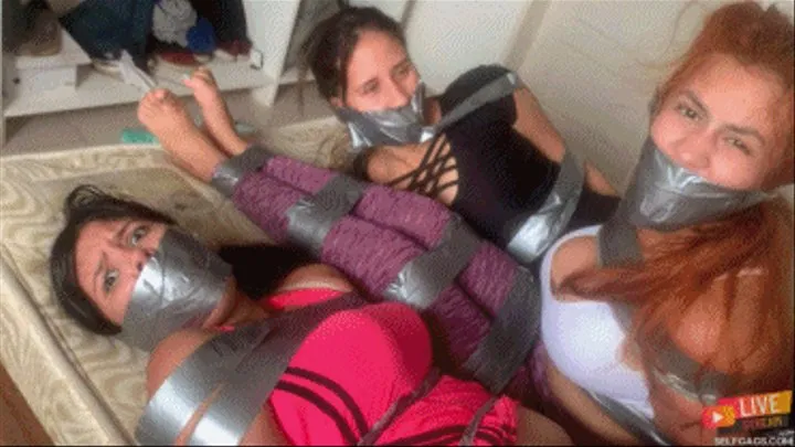 Mary, Laika & Khloe in: Silly Live Cam Girls Goes Duct Tape Bonanza!