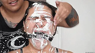 Ring Gagged And Messy Whipped Cream Humiliation