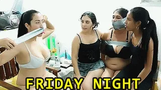 Friday Night Bondage Fun With Step-Mom And Her Kinky BBW Friend