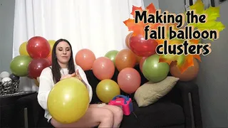 Making the fall balloon clusters - Amiee Cambridge