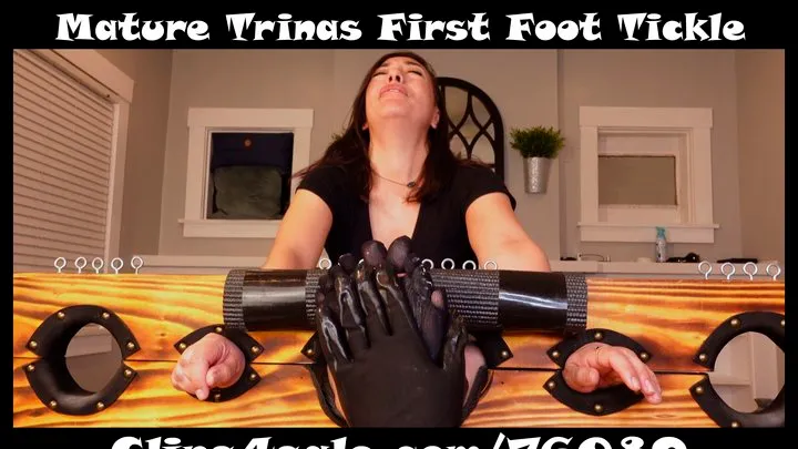 Mature Trinas First Foot Tickle!