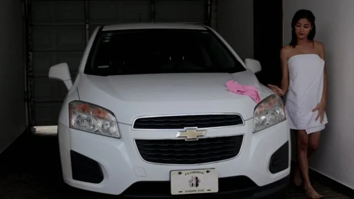 Latina in Pink Panties in a Garage