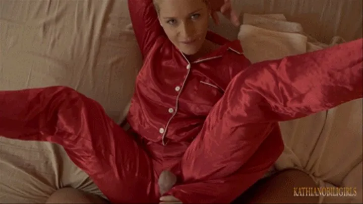Cum all over my RED SATIN PAJAMAS...I know you want it darling!!! ( : 1280 - 720 ) - WMV