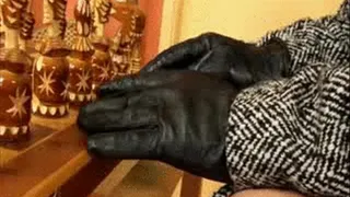 PART 1 - I love to cum with my black leather gloves!!!