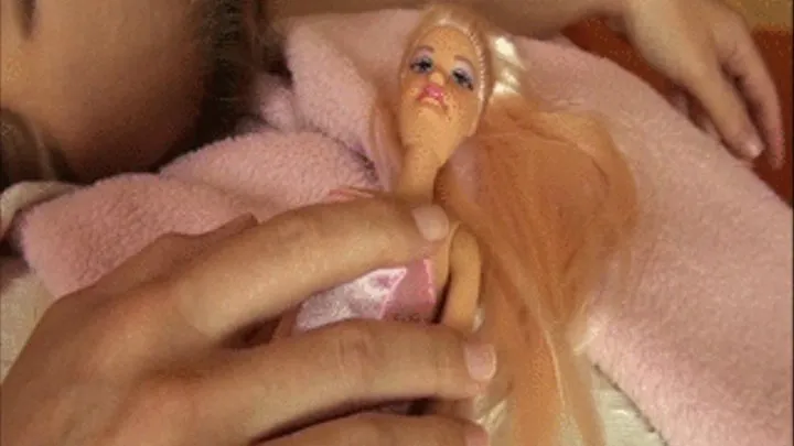 Naughty play with my barbie doll!!!