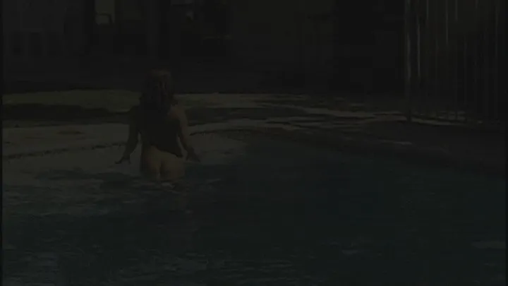 Monica Mendez Smoking Naked by the Pool