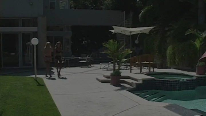 Amy Reid and Samantha Ryan Poolside in Vintage Nylons