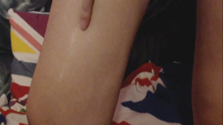 I rub oil into two of my leg scars