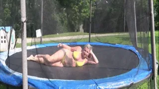 Mona Plays On a Trampoline