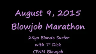 25yo Surfer with 7" dick Nuts Twice, CFNM Blowjob