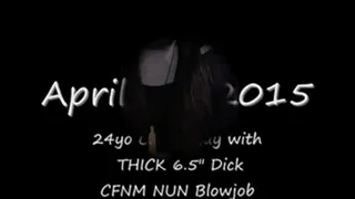 Naughty Nun Sucks Thick 6.5" Dick-Entire Clip