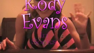 Kody Evans and her amazing stripe socks