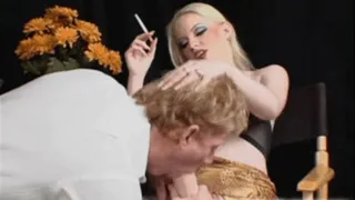 Blonde Mistress with Huge Strapon fucking Her Bitch Slave