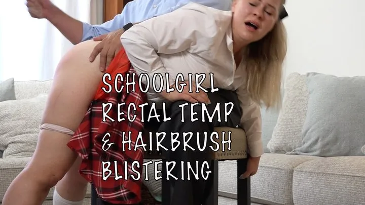 SCHOOLGIRL ANAL Temp and Hairbrush Spanking - Getting to the Bottom of Stevies Behavior