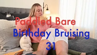 Birthday Surprise Paddling - Step Sisters Best Friend Paddles him Bare and Blistered