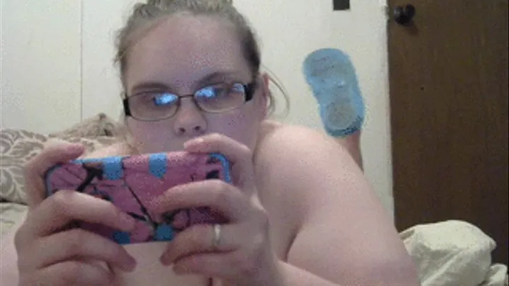 sex texting my husband as i lay in bed naked wearing my sexy glasses and my sexy blue slippers