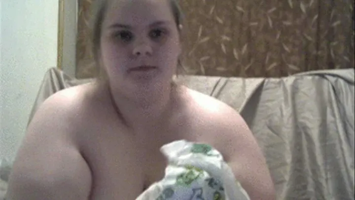 Hot wife eatting a sub in bed and chips drinking drink naked and playing with tits