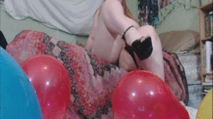 BBW Popping Balloons In 6 Inch Heels