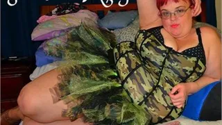 Camo corset and tutu call me maybe ass worship military edition!