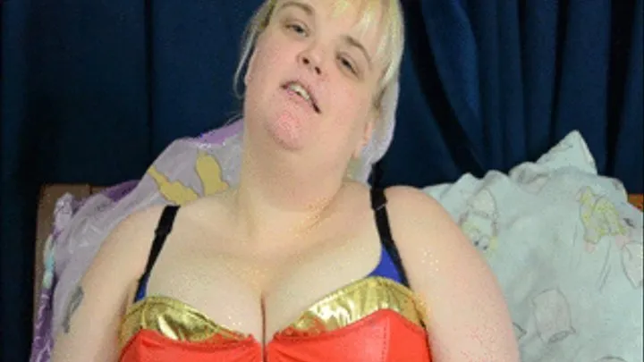 Wonder Woman wakes up fat and goes from upset to Eating binge!