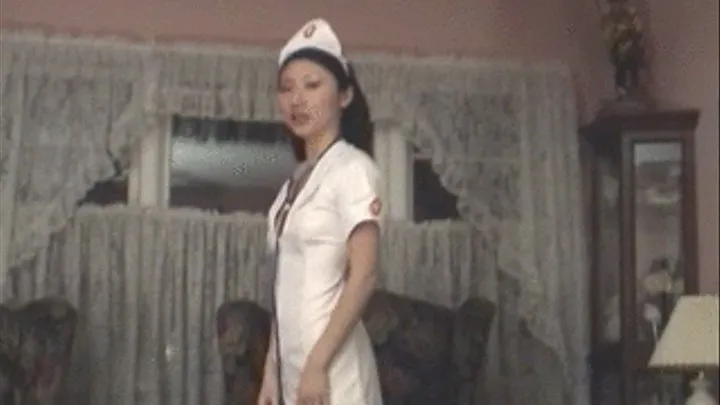 Asian nurse enjoying patients hard cock in his flat