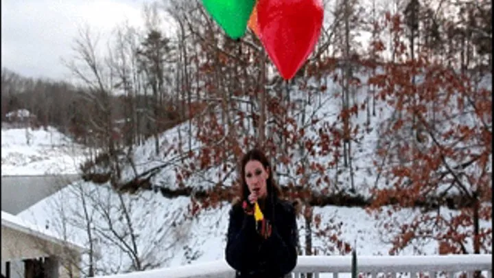 Snow Helium Balloon Pop