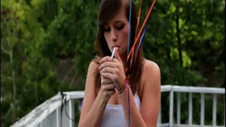 Natasha's Outside Helium Balloon Cigarette Popping