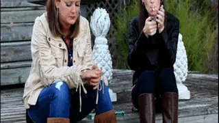 Zoe and Ravyn Outside Smoking (requested video)