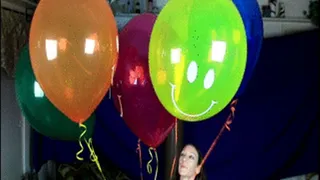 Zoe's Mean Helium Smiley Balloon Popping