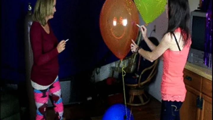 Zoe and Ravyn's Balloons on Fire