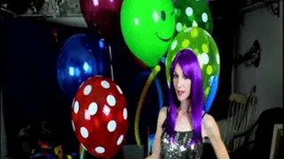 Helium Balloon and Twisty Balloon Pop