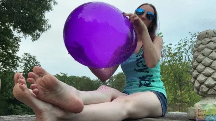 Ravyn's Outside Summer Balloon Play and Cigarette Popping