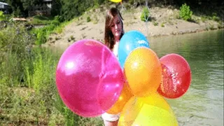 Natasha's Lakeside Helium and Cluster Balloon Popping