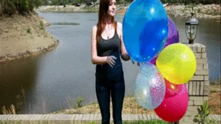 Natasha Summer Lakeside Cluster Balloon Popping