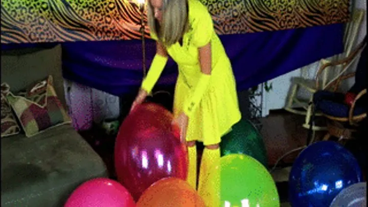 Costume and Balloon Popping with Zoe