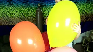 Lena and Ravyn's Cluster Balloon Keep Away