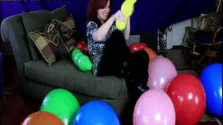 Phoenix High Heel Boot Popping Squiggly Balloons