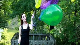Helium Balloons Tree Popping