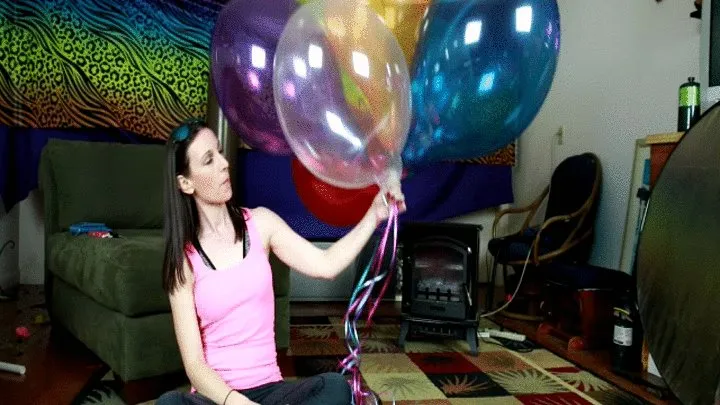 First Time Helium Balloons (Part II) Popping