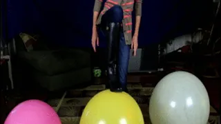 Ravyn's Black Boot Balloon Popping