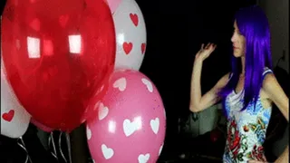Humiliation Helium Balloons on Fire