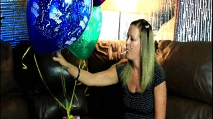 Zoe's Helium Balloon Lollipopping