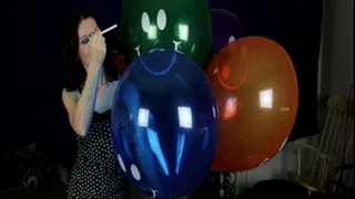 Helium Balloons On Fire