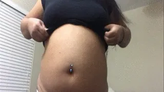 Growing belly jiggles