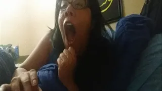 Yawning while on my computer